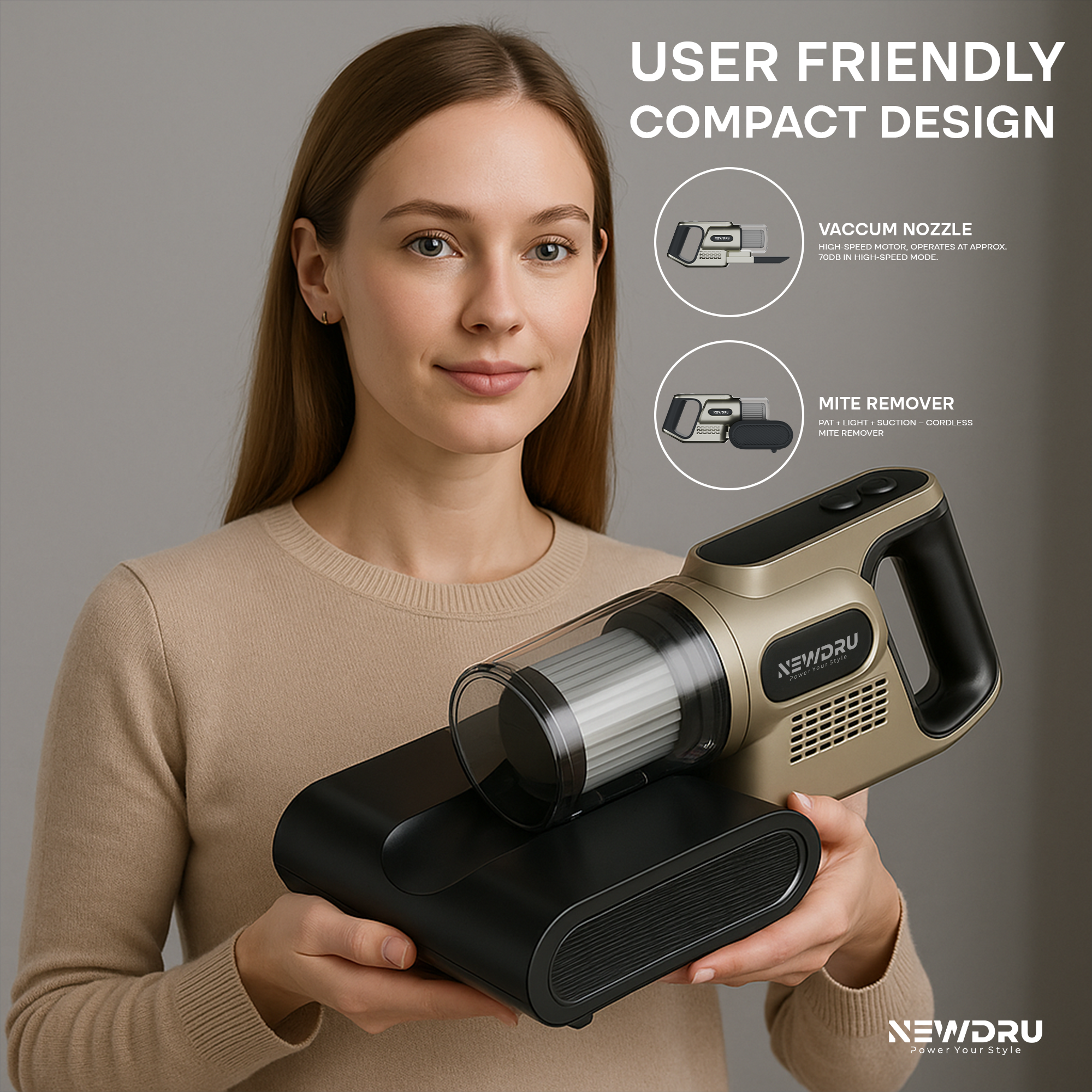NEWDRU™ UV-Powered Anti-Allergen Portable Vacuum Cleaner - Image 6