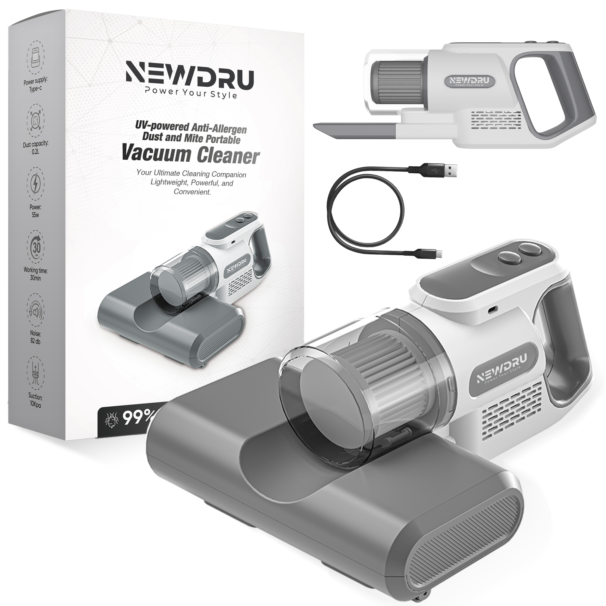 NEWDRU™ UV-Powered Anti-Allergen Portable Vacuum Cleaner - Image 7